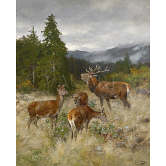 РЕПРОДУКЦИИ НА КАРТИНИ Стадо благородни елени (1928)